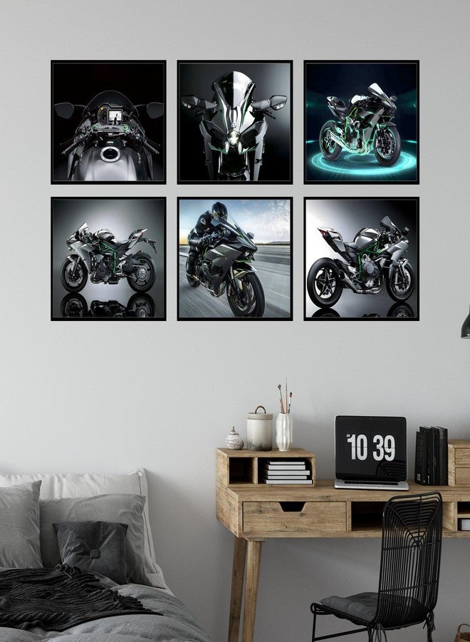 BigWig Prints Kawasaki Ninja H2R Poster - Motorcycle Decor, Motorcycle Wall Art, Ninja H2 Poster, Kawasaki Art, Supersport Bike Wall Decor - Unframed Set of 6 (8x10) - Image 4