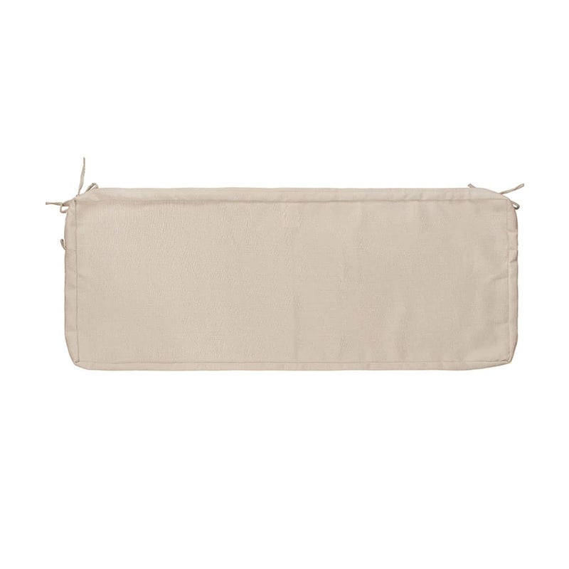 FUNHOME Outdoor Bench Cushion Cover 48 x18 x 3 inchWater Resistant Cover with ZipperTiesFadeResistant SlipcoverPatio Porch Swing Cushion Cover Replacement OnlyNo InsertAntique Beige