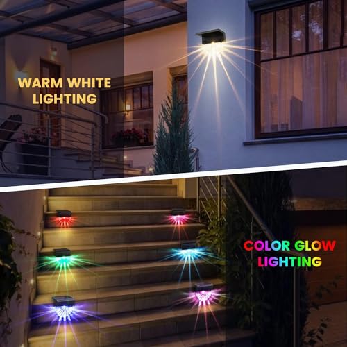 BRIGATTES Solar Light Outdoor for Garden Balcony led Wall lamp Wall Fence Step Waterproof Light Solar Panel Light Decoration for Home,Garden for Deck,Patio,Railing Step Light (20) - Image 3