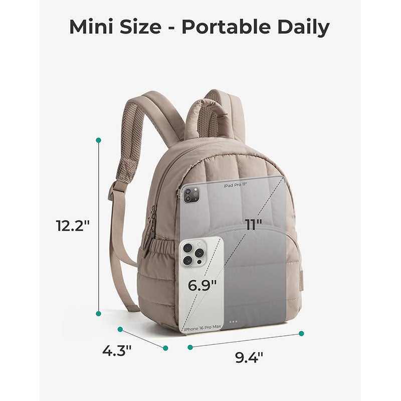 Women's Mini Backpack Lightweight Quilted Casual Waterproof Student School Bag - Image 2