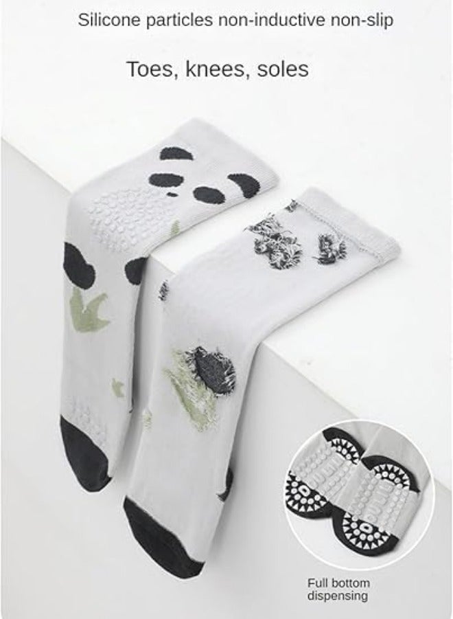 ChicAbode Baby Toddlers Knee High Non Slip Socks with Grips, Girl Boy Non-Skid Socks, Newborn Infant Floor Crawling Tube Stockings - Image 4