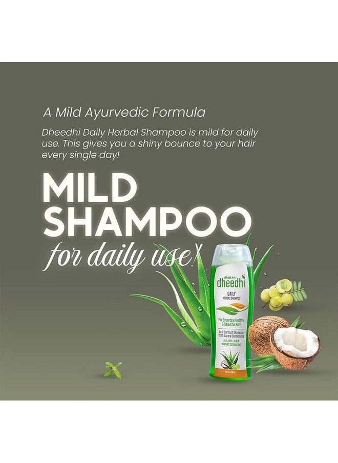 dhathri - Dheedhi Daily Herbal Shampoo ; Mild Shampoo For Daily Use ; Helps To Restore Natural Shine And Strength Of Hair ; 100Ml ; Pack Of 2 - Image 1