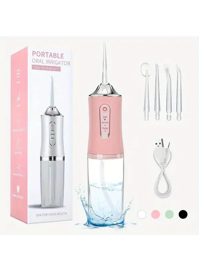 White Water Flosser with 4 Nozzles USB Rechargeable High Pressure Dental Irrigator - Image 2