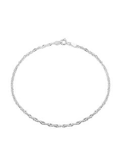 925 Sterling Silver Singapore Chain Anklet