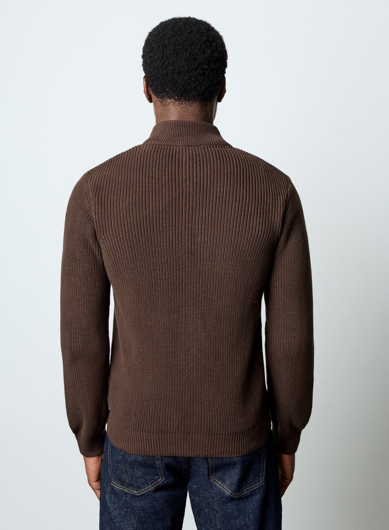 French Connection 1/2 Zip Knit Jumper - Image 3