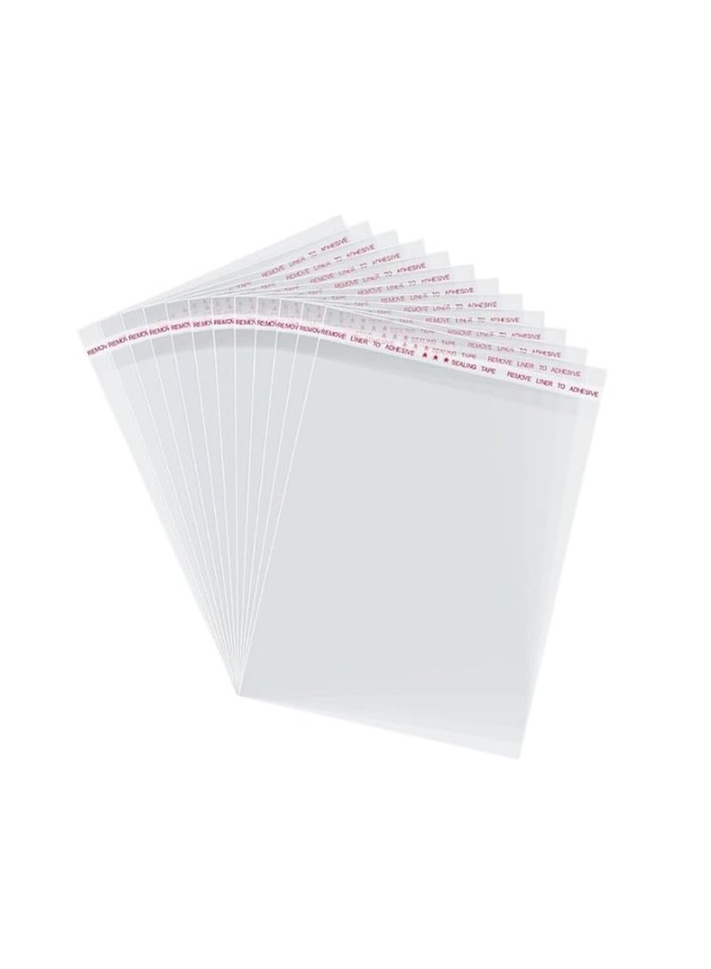 Terabyte أكياس بلاستيكية شفافة قابلة لإعادة الإغلاق ذاتية اللصق OPP سيلو للمخبوزات والبسكويت والحلويات والتغليف الزخرفي، 250 قطعة بحجم 6x9 بوصة - Image 2