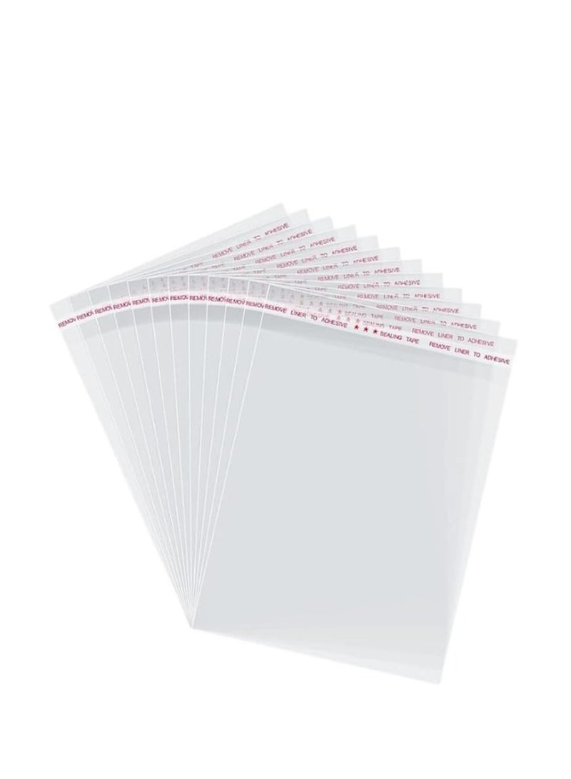 Terabyte أكياس بلاستيكية شفافة قابلة لإعادة الإغلاق ذاتية اللصق OPP سيلو للمخبوزات والبسكويت والحلويات والتغليف الزخرفي، 250 قطعة بحجم 6x9 بوصة - Image 3