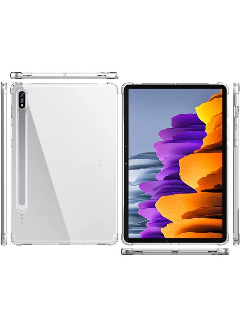 Theodor Clear Case For Samsung Galaxy Tab S9/ S8/ S7 11-Inch, Shock-Absorption TPU Cover with Reinforced Corners, Soft Flexible & Crystal Clear Protective Bumper Case - Image 5