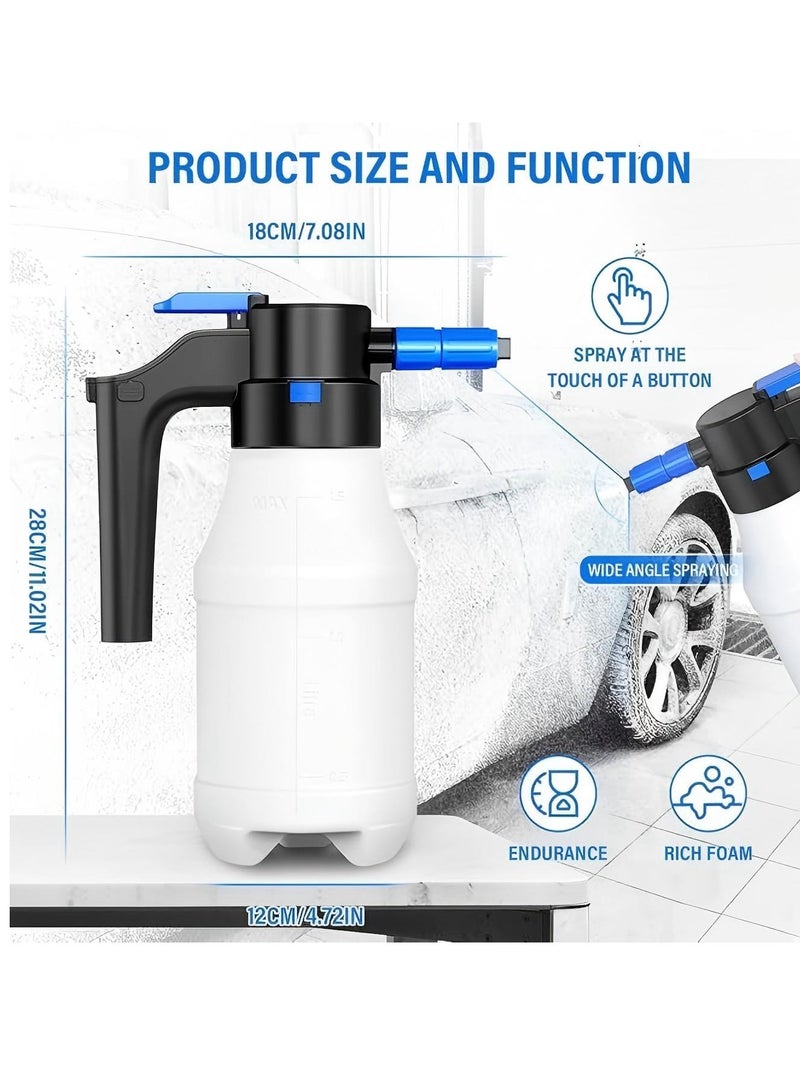 بخاخة رغوة سيارة كهربائية ، مناسبة للمنزل ، تنظيف جمال السيارة في الحديقة ، إكسسوارات سيارة (1.5 لتر) - Image 5
