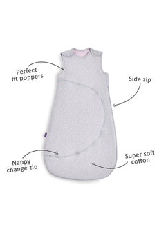 Snuz Pouch Sleeping Bag For Infant And Baby Clever Nappy Change Zip 100% Cotton For Temperatures If 21 - 23 Celsius Suitable From 0 To 6 Months Maximum Baby Length 68 Cm Rose  - Image 2