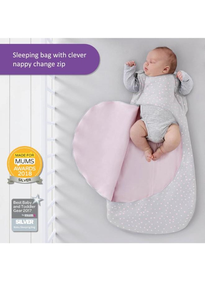 Snuz - Pouch Sleeping Bag For Infant And Baby Clever Nappy Change Zip 100% Cotton For Temperatures If 21 - 23 Celsius Suitable From 0 To 6 Months Maximum Baby Length 68 Cm Rose - Image 1