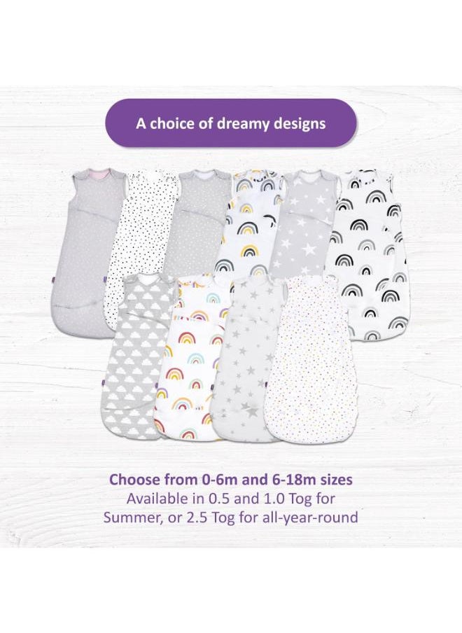 Snuz - Pouch Sleeping Bag For Infant And Baby Clever Nappy Change Zip 100% Cotton For Temperatures If 21 - 23 Celsius Suitable From 0 To 6 Months Maximum Baby Length 68 Cm Rose - Image 1