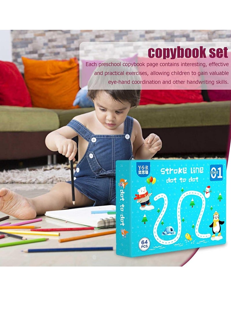 general Training and Calligraphy Control, Writing and Drawing Exercise Book, Basic Skills for Kids, Preschool Workbooks for - Image 4