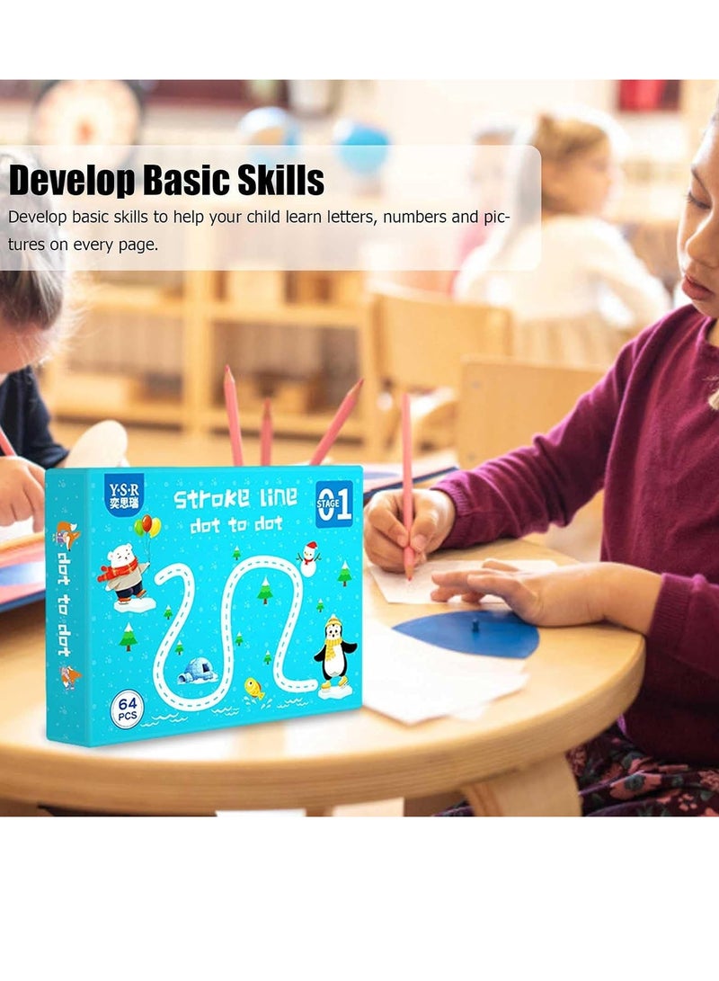 general Training and Calligraphy Control, Writing and Drawing Exercise Book, Basic Skills for Kids, Preschool Workbooks for - Image 5