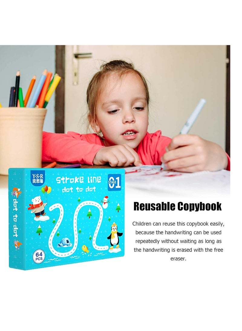 general Training and Calligraphy Control, Writing and Drawing Exercise Book, Basic Skills for Kids, Preschool Workbooks for - Image 2