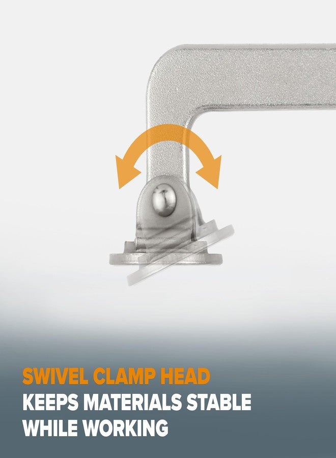 BORA Auto Adjust 6 inch Locking Vise Grip Clamp - Heavy Duty Multi Purpose Welding Clamps with Comfortable Grips Perfect C Clamp for Woodworking, Welding, and Metalworking - Image 5