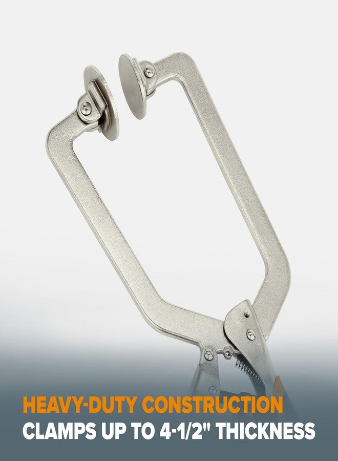 BORA Auto Adjust 6 inch Locking Vise Grip Clamp - Heavy Duty Multi Purpose Welding Clamps with Comfortable Grips Perfect C Clamp for Woodworking, Welding, and Metalworking - Image 4