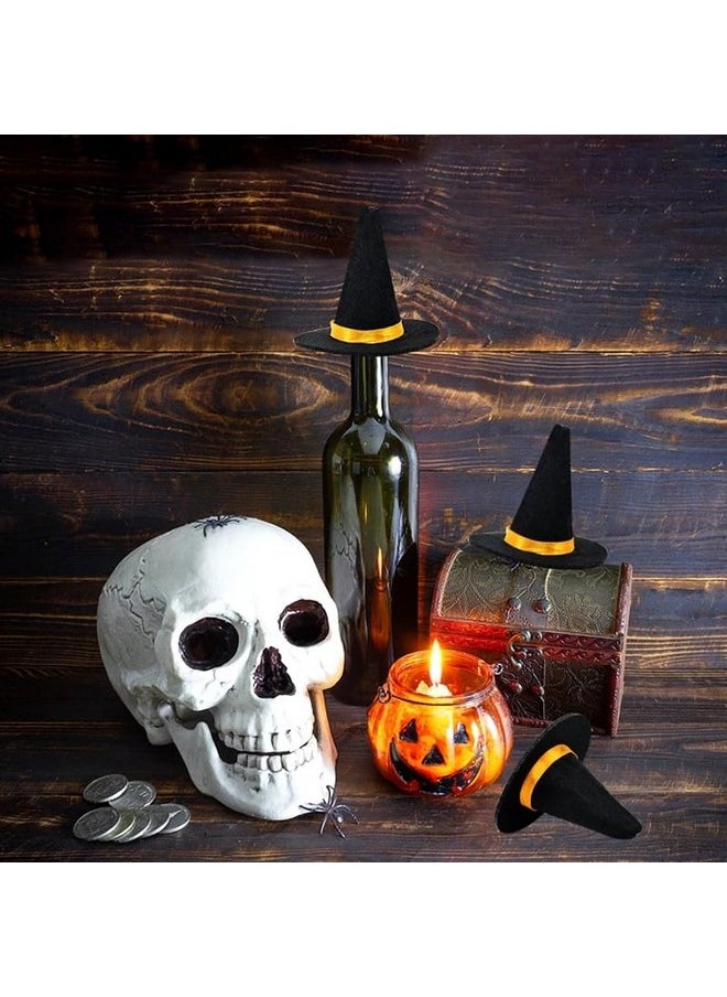 Oarkive 6Pcs Mini Felt Witch Hats - Bulk Tiny Wizard Hats For Crafts, Wine Bottle Decor, And Halloween Decorations  - Image 4