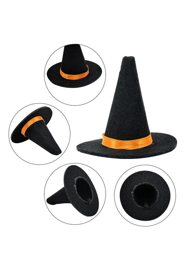 Oarkive 6Pcs Mini Felt Witch Hats - Bulk Tiny Wizard Hats For Crafts, Wine Bottle Decor, And Halloween Decorations  - Image 3