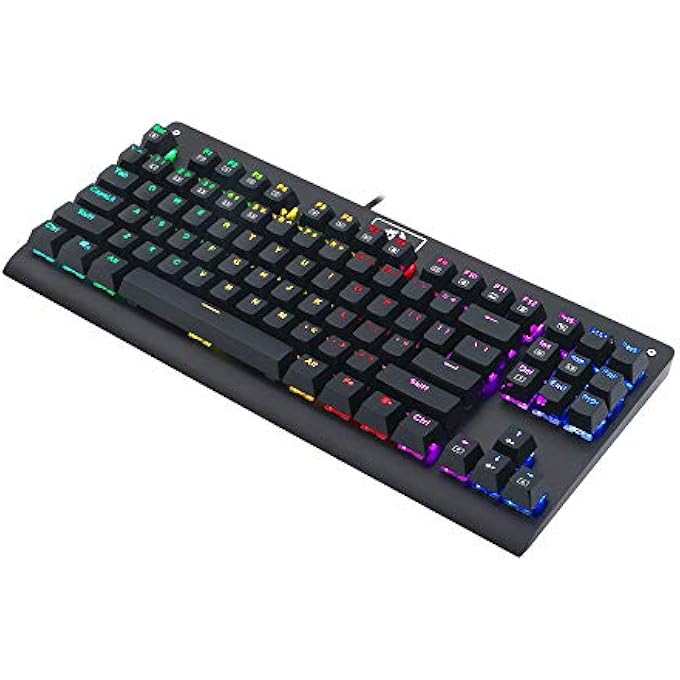 REDRAGON K568RGB KEYBOARD GAMING BLUE SWITCH USB WIRED MECHANICAL 87KEYS 8BACKLIT MODE WITH KEYCAP PULLER FOR PC COMPUTER GAMER - Image 3