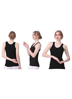 DICE Dice Pack of 3 Bundle DW115/01 S/16 P*3 Solid TankTop Cut Black 