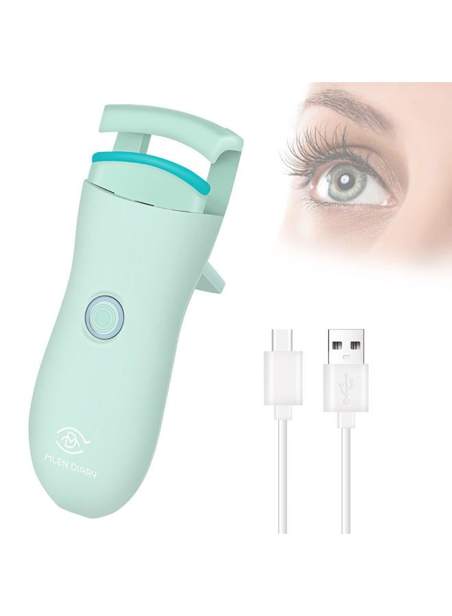 MLEN DIARY Heated Eyelash Curlers, Electric Eyelash Curler USB Rechargeable Small Travel Eyelash Curler for Quick Natural Curling and Long Lasting, 2 Heating Modes Lash Curling Tool for Women - Image 1