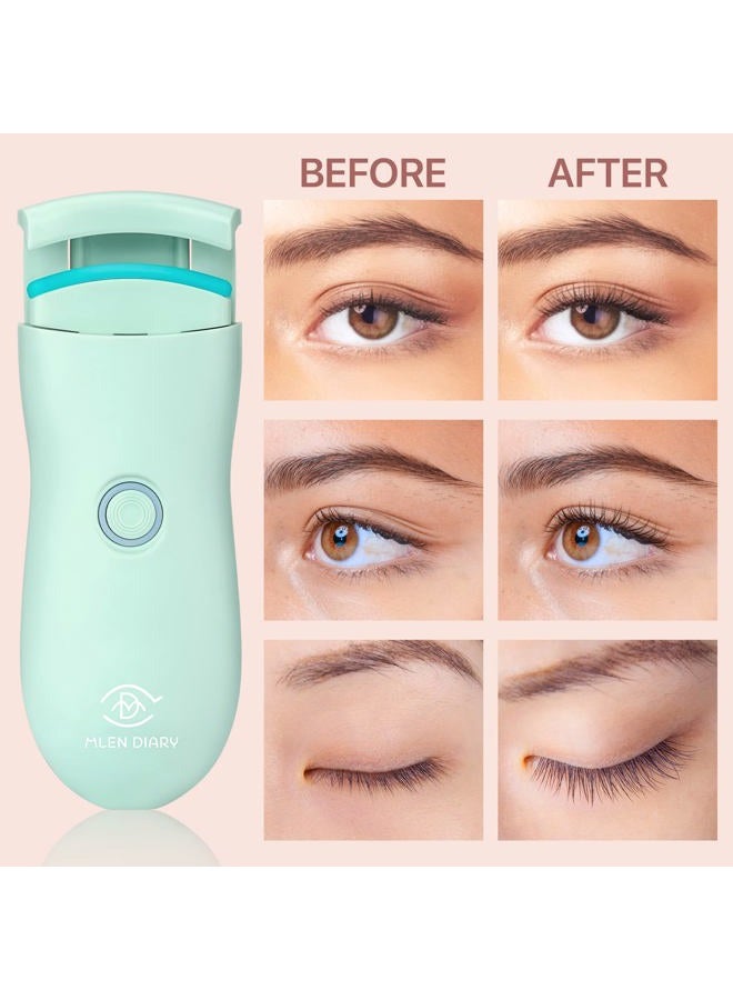 MLEN DIARY Heated Eyelash Curlers, Electric Eyelash Curler USB Rechargeable Small Travel Eyelash Curler for Quick Natural Curling and Long Lasting, 2 Heating Modes Lash Curling Tool for Women - Image 4