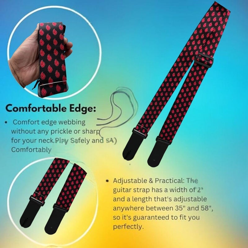 Mocking Bird Guitar Strap for Acoustic Adjustable Buckle Electric Guitar Strap Polyester Guitar Belt For Acoustic/Bass/Electric Guitar - Image 4