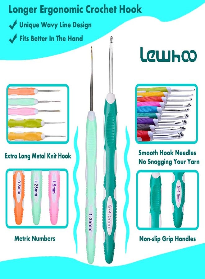 Lewhoo Ergonomic Crochet Hooks, Crochet Hooks Set for Arthritic Hands, Size from 0.8mm~6.0mm - Image 3