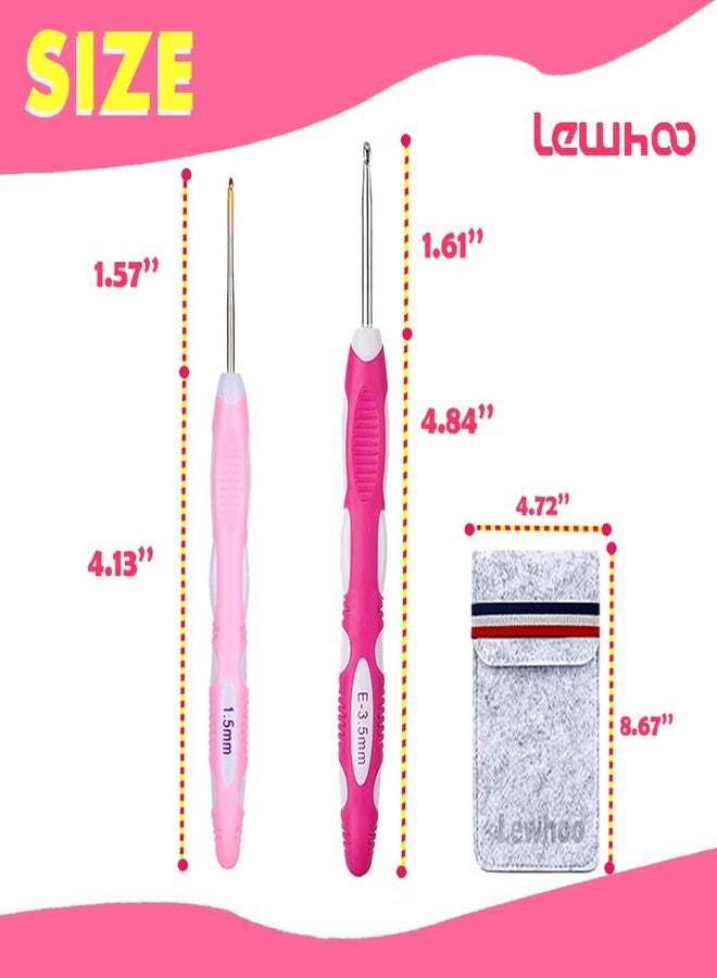 Lewhoo Ergonomic Crochet Hooks, Crochet Hooks Set for Arthritic Hands, Size from 0.8mm~6.0mm - Image 4