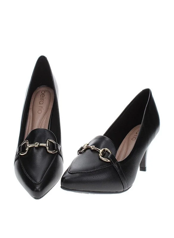 Beira Rio Black Low Heels Pump for Women – Elegant Office Heel Shoes & Classic Pumps for Girls for Women | Best Price UAE
