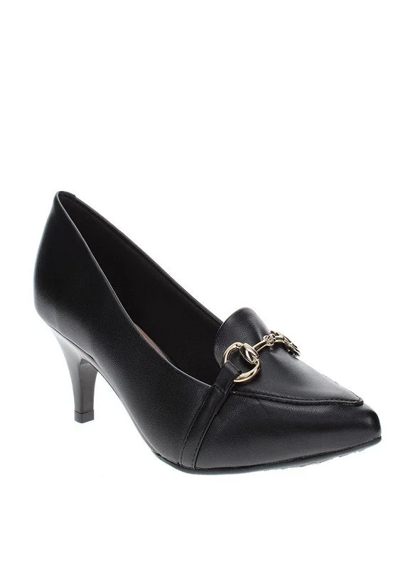 Beira Rio Black Low Heels Pump for Women – Elegant Office Heel Shoes & Classic Pumps for Girls for Women | Best Price UAE