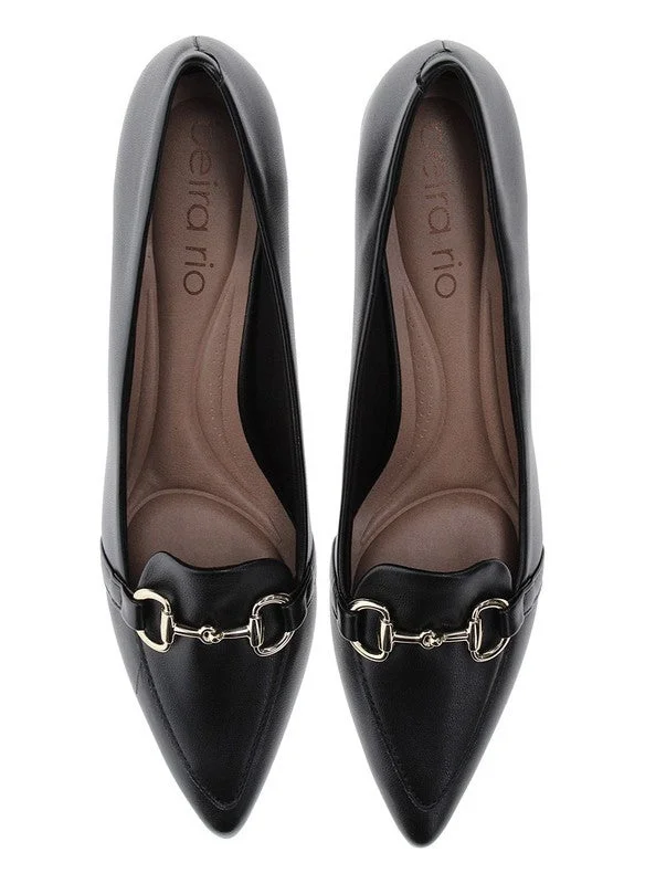 Beira Rio Black Low Heels Pump for Women – Elegant Office Heel Shoes & Classic Pumps for Girls for Women | Best Price UAE
