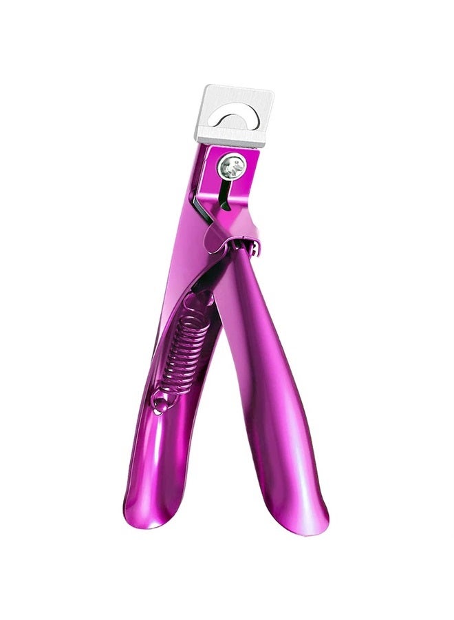 MelodySusie Acrylic Nail Clippers, Professional Nail Clippers Cutters for Acrylic Nails Fake Nail Tips, Adjustable Stainless Nail Trimmer, Manicure Tool for Salon Home Nail Art, Plum - Image 1