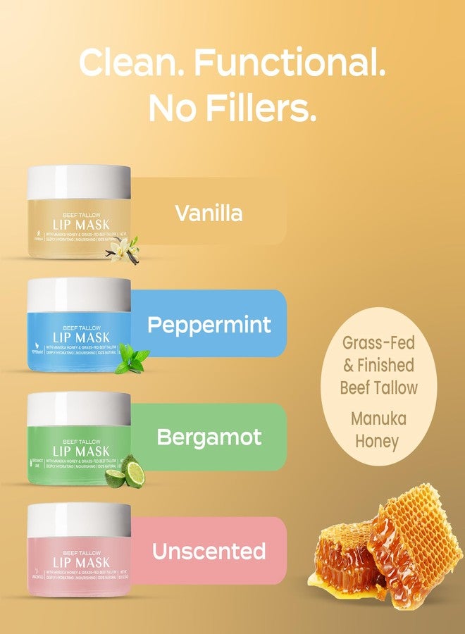 Body Restore Beef Tallow Lip Mask – Fathers Day Gift for Dad from Daughter Son Wife, Hydrating Overnight Lip Treatment with Manuka Honey, Self Care Gifts for Men, Vanilla - Image 3