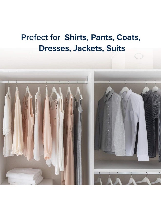 HOUSE DAY 16 Pack White Wooden Suit Hanger Non-Slip Cloth Hangers Wooden Clothes Hanger Smooth Finish Wooden Coat Hanger Premium Wooden Hangers for Clothes Dress Suit. - Image 5