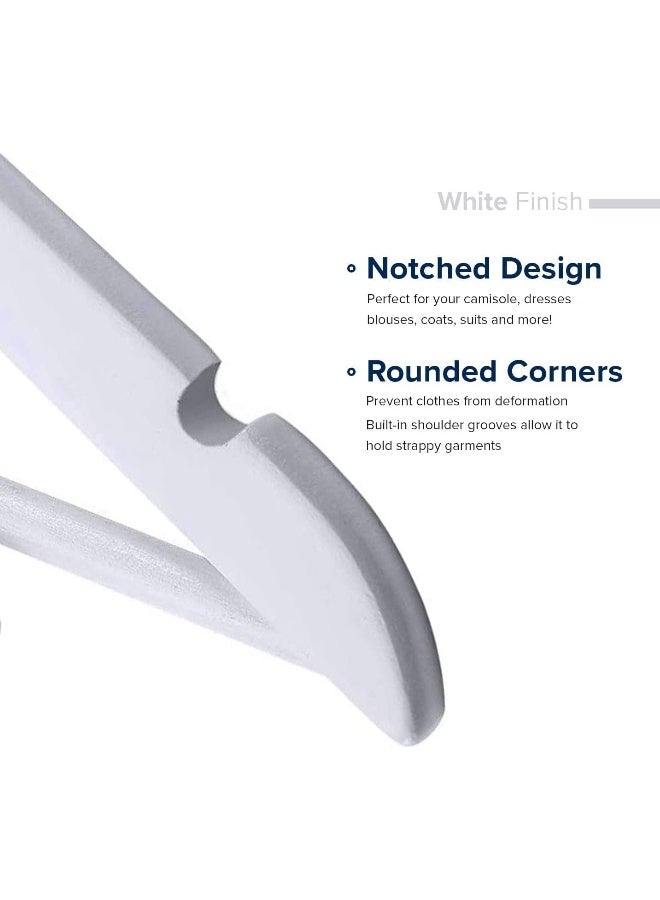 HOUSE DAY 16 Pack White Wooden Suit Hanger Non-Slip Cloth Hangers Wooden Clothes Hanger Smooth Finish Wooden Coat Hanger Premium Wooden Hangers for Clothes Dress Suit. - Image 3