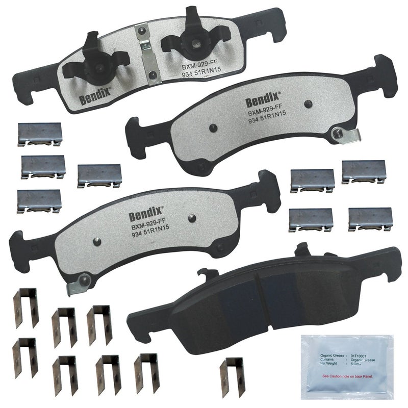 Bendix Fleet Metlok MKD934FM Semi-Metallic Front Brake Pads for Ford Expedition 2006-2003, Lincoln Navigator 2006-2003 - Image 2