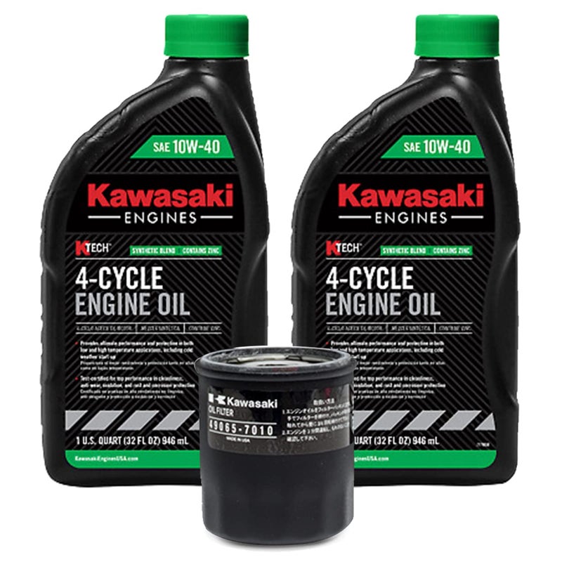 Kawasaki 10W-40 Kawasaki Oil Change Kit, (1) 49065-7010 Oil Filter & (2) 99969-6296 Quarts Of Oil - Image 4