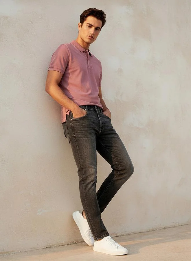 Splash FAV GREY Men Slim Fit Mid Rise Jeans for Men | Best Price UAE
