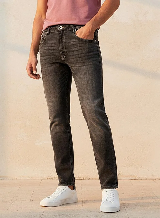 Men Slim Fit Mid Rise Jeans