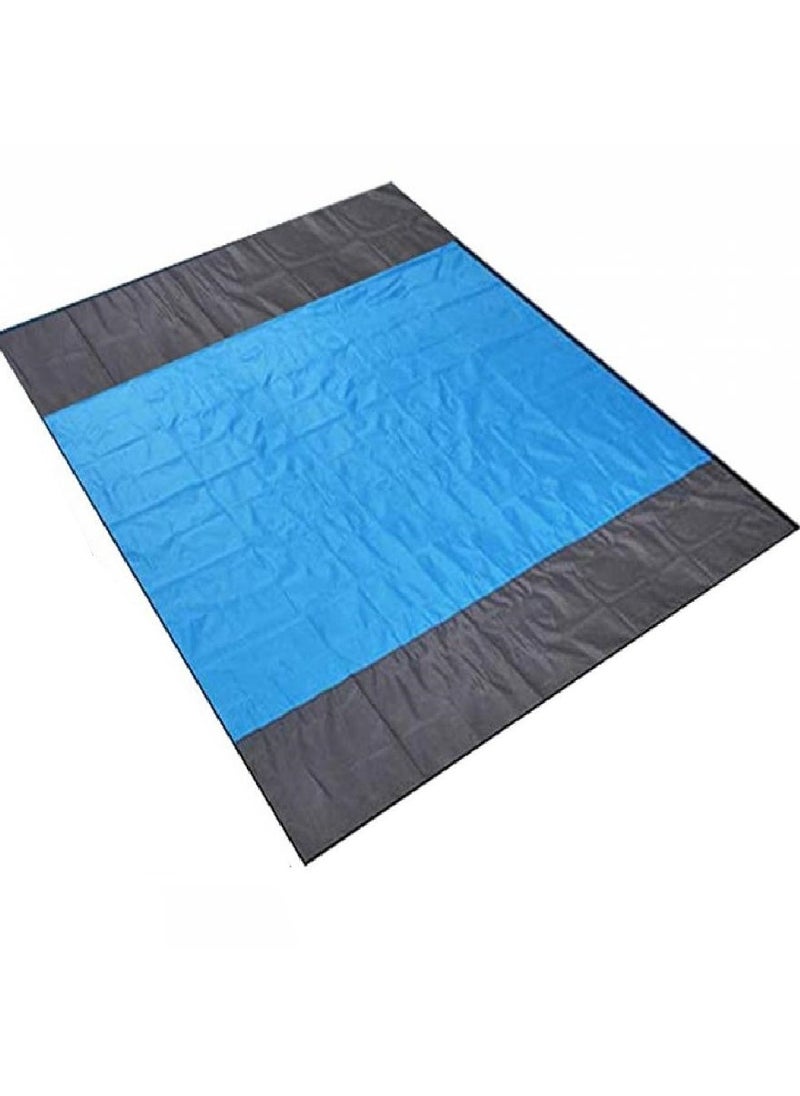 AIWANTO Beach Blanket Waterproof Sandproof 2.1M*2M- Large Beach Blanket Sandproof Fits for 4-6 Adults, Waterproof Beach Mat with Zipper Pocket, Outdoor Beach Mat for Travel, Camping, Hiking  - Image 1