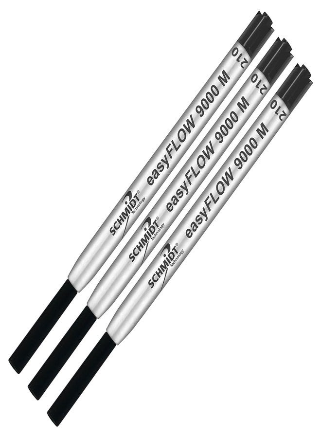 Lanier Pens Imprinted Schmidt easyFLOW9000 Ballpoint Refill- Medium Tip 1.0mm, Black Ink - Pack of 3 - Image 1