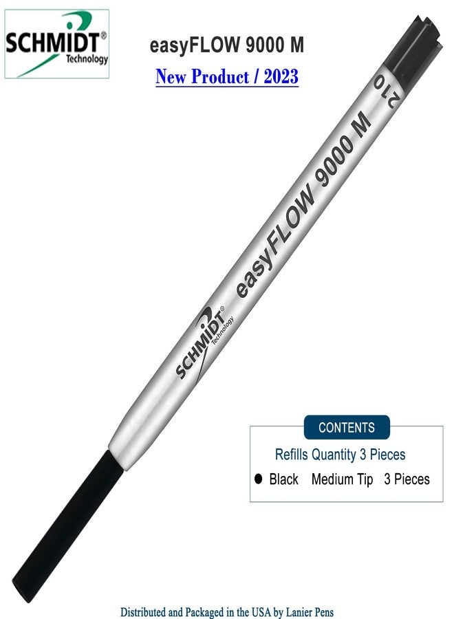 Lanier Pens Imprinted Schmidt easyFLOW9000 Ballpoint Refill- Medium Tip 1.0mm, Black Ink - Pack of 3 - Image 4