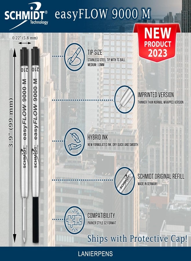 Lanier Pens Imprinted Schmidt easyFLOW9000 Ballpoint Refill- Medium Tip 1.0mm, Black Ink - Pack of 3 - Image 3