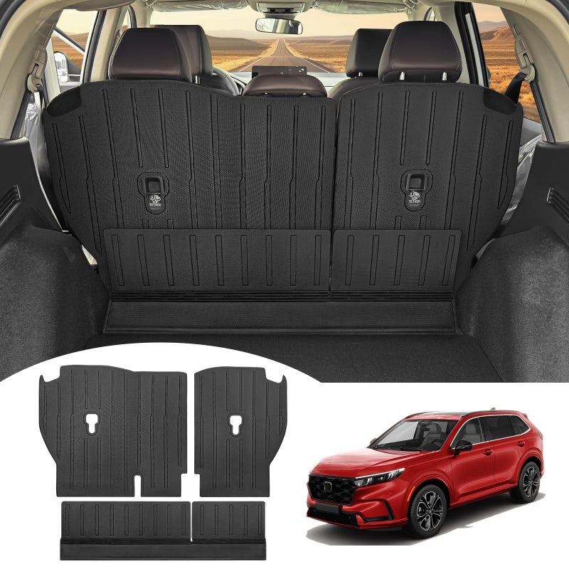 Utiiy Cargo Liner Fit for 20232024 2025 Honda CRV Hybrid Accessories Cargo Mat TPE Seat Back Cover Trunk Mat for Honda CRV AccessoriesFit Upper Deck Seat Back Cover