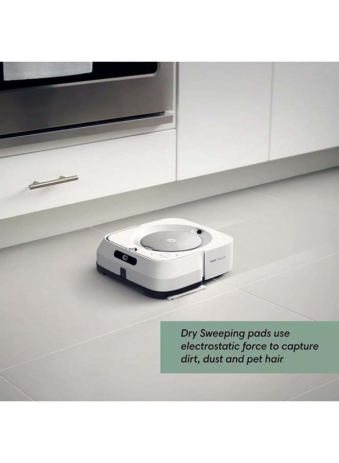 iRobot Braava Jet M6138 Connected Robot Mop With Precision Jet Spray Wet Mopping And Dry Sweeping Maps Your Home Recharges And Resumes 2 Year Warranty On Robot 1 Year On Battery, White 0.12 ml 240 W M613840 White - Image 3