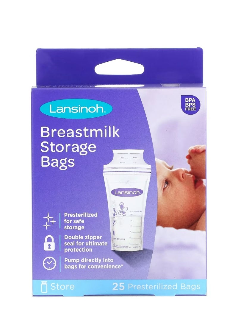 أكياس تخزين حليب الأم 25 كيساً معقمة مسبقاً - Image 1
