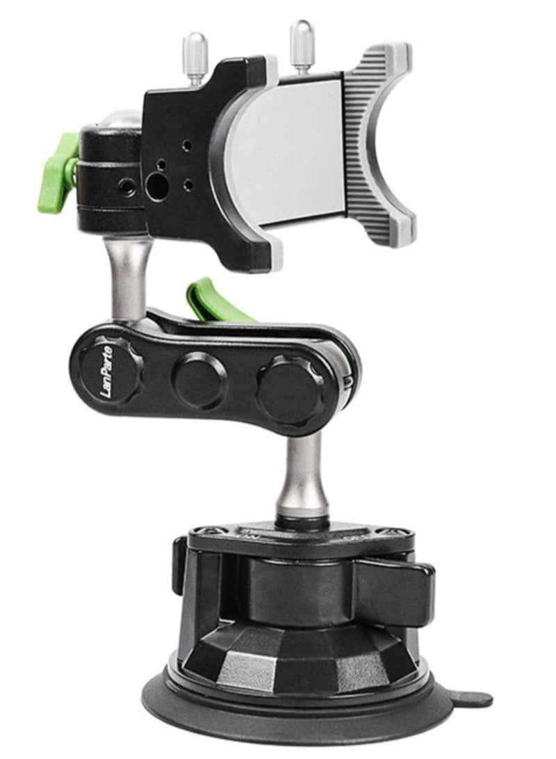 ELTRAZONE "Universal Ball Head Car Phone Mount – 360° Rotating Suction Cup Holder with Adjustable Arm" - Image 1