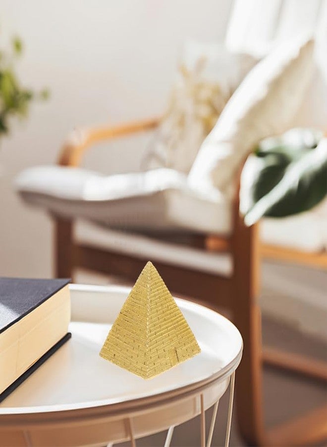Garneck 2Pcs Vintage Egyptian Pyramid Decorative Model - Small Resin Pyramid Figurine for Home D Cor and Photography Prop - Image 3
